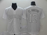 Padres 13 Manny Machado El Ministro White 2019 Players' Weekend Player Jersey,baseball caps,new era cap wholesale,wholesale hats